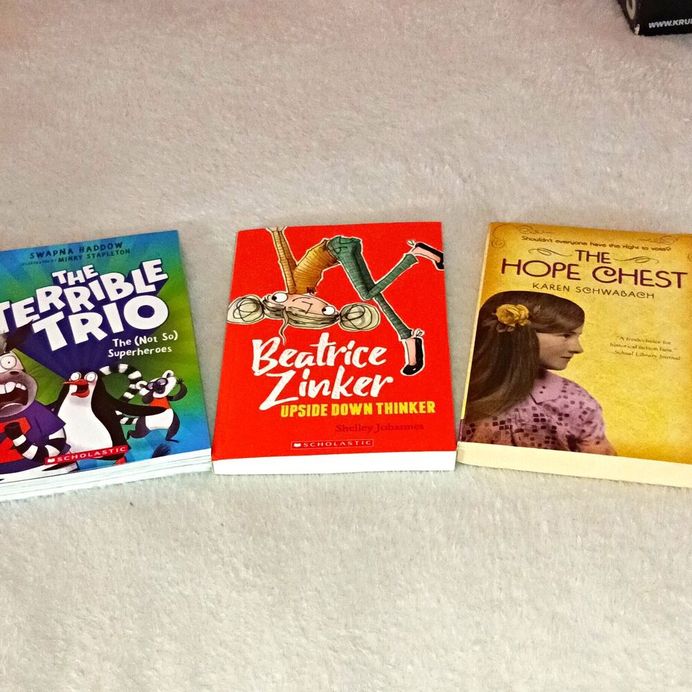 Scholastic Lot of 3 PB Ages 9-12 The Hope Chest + Beatrice Zinker plus Trio